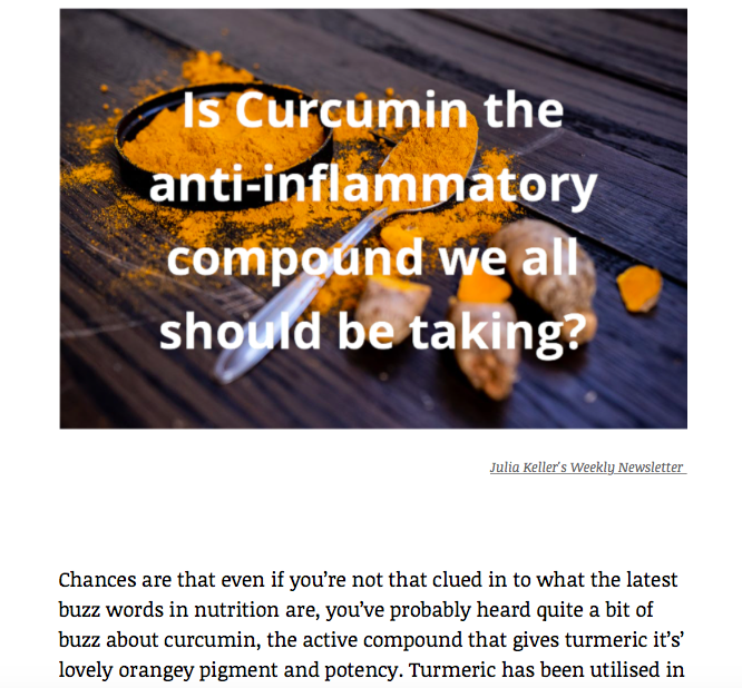 Is curcumin the anti-inflammatory compound we all should be taking?